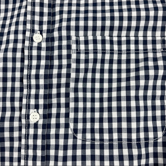 Chef Works Button Down Shirt Mens Medium Blue White Plaid - Picture 4 of 8